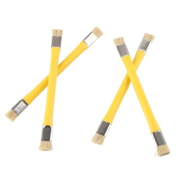Imagem de ASHATA Pincel Anti Estática, 4pcs Não Deslizam a Ponta Dupla de Ponta Duas Cores para Reparo de Telefones Celulares para Limpeza do Circuito da Placa Principal (Amarelo)