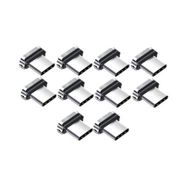 Imagem de Ponteiras Magnéticas Tipo C Micro USB 10 Peças Peça De Reposição Para 