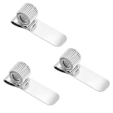 Imagem de Cretty-Meet Suporte de caneta de metal ajustável de mola única com clipe de bolso para notebook e prancheta