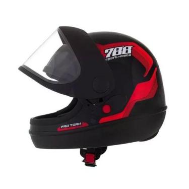 Imagem de Capacete Sport Moto 788 Preto / Vermelho (58) - Pro Tork - Protork