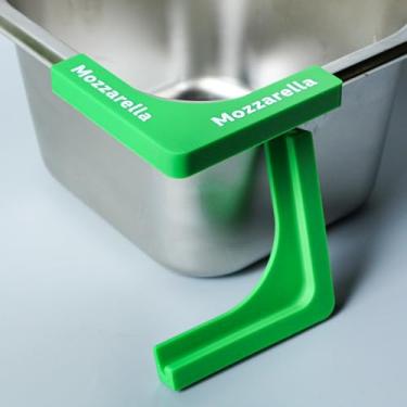 Imagem de Culinary ID Bands Etiqueta de panela de mussarela, etiqueta de canto de silicone para panelas completas, tamanho 1/2, 1/3, 1/6, grau alimentício, resistente ao calor, serve em panelas de metal e