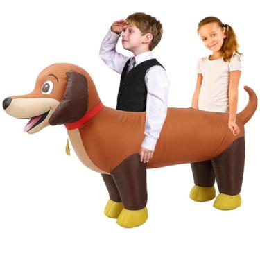 Imagem de 2-Person Inflatable Dachshund Costume for Kids Halloween Blow Up Dog Costumes 2 People Funny Dog Costumes Funny Fancy Dress Party Halloween Costume for Kids Boys Girls Cosplay Themed Party Decor
