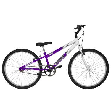 Imagem de Bicicleta de Passeio Ultra Bikes Esporte Bicolor Rebaixada Aro 26 Reforçada Freio V-Brake Sem Marcha Lilás/Branco