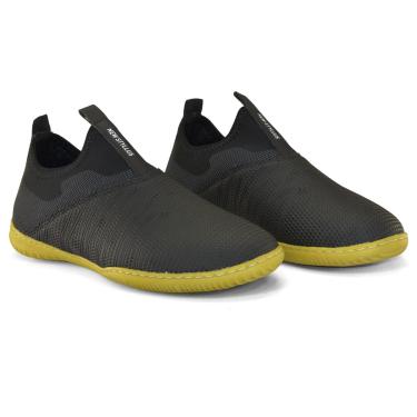 Imagem de New Styllus, Chuteira Calce Fácil, Futebol Indoor Futsal Quadra, Preta, 37, Par