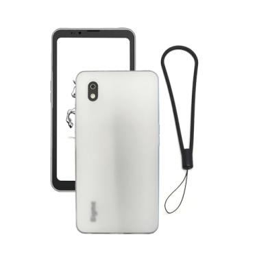 Imagem de Capa transparente fosca para celular Bigme HiBreak Pro 15.6 cm Epaper, capa FJIASTB flexível TPU à prova de choque com cordão para Bigme eReader, leve (semitransparente)