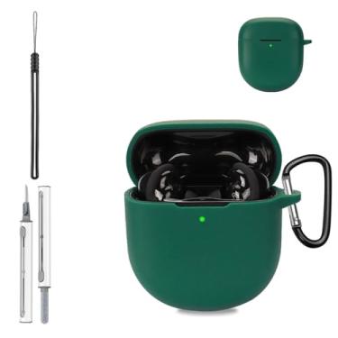 Imagem de Capa para fones de ouvido Bose QuietComfort Ultra II, capa protetora de silicone para fones de ouvido Bose QuietComfort Ultra II, capa com proteção contra arranhões, com chaveiro, cordão e kit de