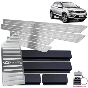 Imagem de Descanso De Pé Soleira Tiggo 2 2019 2020 Prata Baixo Relevo