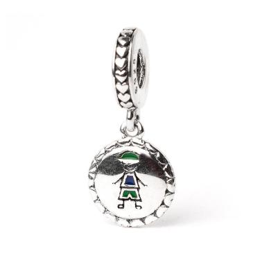 Imagem de Berloque Pingente Medalha Menino