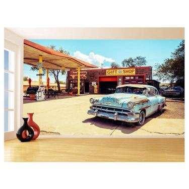 Imagem de Papel De Parede 3D Cidade Antiga Vintage Retrô 3,5M Cda88