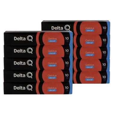 Imagem de 100 cápsulas deltaq café intensidade 10 qalidus descafeinado