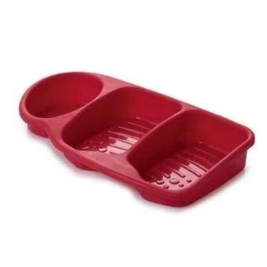 Imagem de Porta Detergente e Sabão de Plástico Vermelho Plasutil