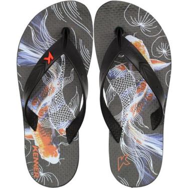 Imagem de Sandália de Dedo Kenner Summer Carpa II Masculina, Preto, Vermelho, 39