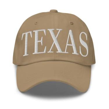 Imagem de Merch Town Texas Hat Boné Texas Dad bordado, Caqui, tamanho �nico