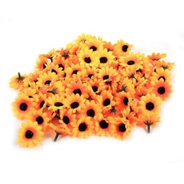 Imagem de Cabeças de flores artificiais de gerbera, 100 unidades para festas e c