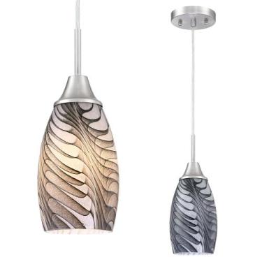 Imagem de Luminária pendente Viinew Mini Glass de 1 luz com preto e cinza