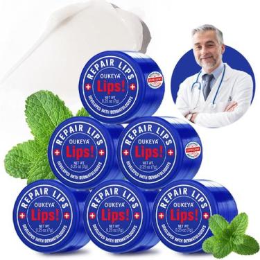 Imagem de Bálsamo labial OUKEYA Lip Medex Medicated, 7 ml, pacote com 6 unidades