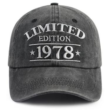 Imagem de Boné de beisebol com decorações de aniversário Xacayuerp 47th 1978