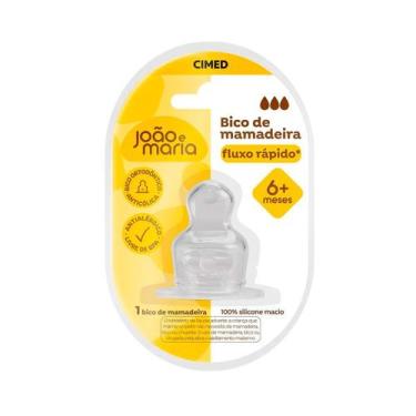 Imagem de Bico Para Mamadeira João E Maria Orto Silicone Fluxo Rápido Cimed - CI