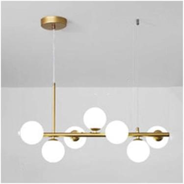 Imagem de Luz Pendente De Teto Led Moderna, Lustre De Globo De Vidro, Iluminação Pendente Sputnik De Meados Do Século Para Sala De Jantar Sala De Estar Cozinha, Gold(d), 10