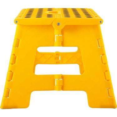 Imagem de Banqueta Plástica Dobrável Amarela Altura 220 mm Vonder