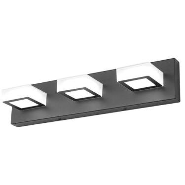 Imagem de Luminária de banheiro Ralbay de 3 luzes regulável em preto fosco