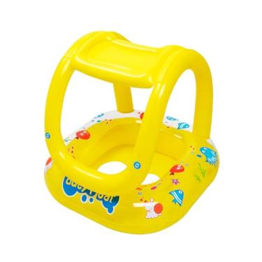 Imagem de Boia Bote Bebê Cobertura Fralda Infantil Inflável Proteção