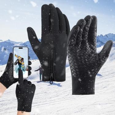 Imagem de Luvas de ciclismo de inverno para homens e mulheres – Impermeáveis, térmicas, antiderrapante para andar de bicicleta e atividades em clima frio
