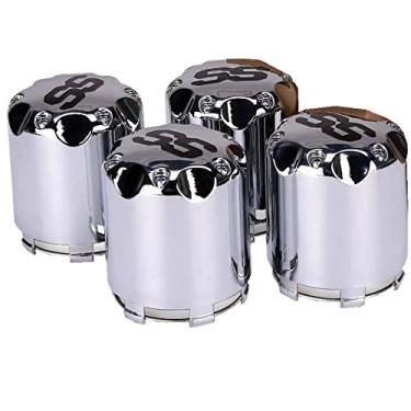 Imagem de Dr.Acces Carrinho de golfe SS Roda de liga centro tampa de cubo 8,10,12 polegadas empurrar em estilo cromado SS centro bonés para Golf Cart Wheel