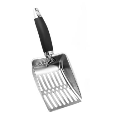 Imagem de Pá Higiênica De Areia Para Gatos Peneira Coletora e Limpeza De Resíduos Em Aço Inox Cabo Ergonômico(PÁ MALHA 3MM)