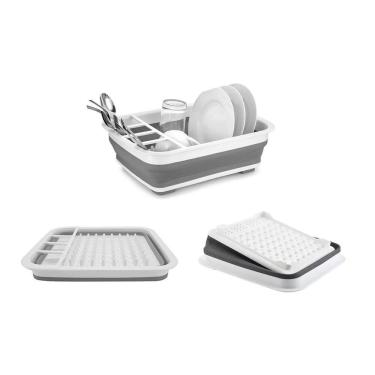 Imagem de Escorredor De Louça Portátil Dobrável Silicone Organizador