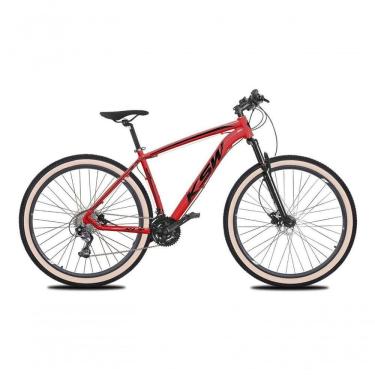 Imagem de Bicicleta Aro 29 Ksw Xlt 24v K7 Câmbios Shimano Freio Hidráulico Garfo Trava Pneu Faixa - Vermelho Tam.21