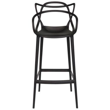 Imagem de Conjunto 3 Banqueta Allegra Alta Master Preta Polipropileno