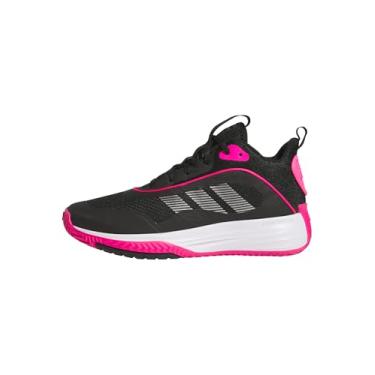 Imagem de adidas Own The Game 3.0 Tênis masculino de basquete de cano médio, Preto/ferro metálico/rosa choque, 37