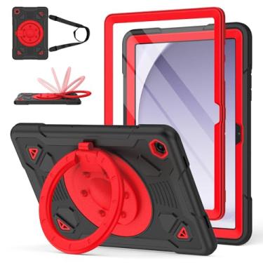 Imagem de Hogenl Capa para Samsung Galaxy Tab A9 Plus com protetor de tela/suporte giratório de 360°/alça de ombro capa robusta de corpo inteiro para Galaxy Tab A9+ Plus 11 polegadas lançado em 2023 (preto