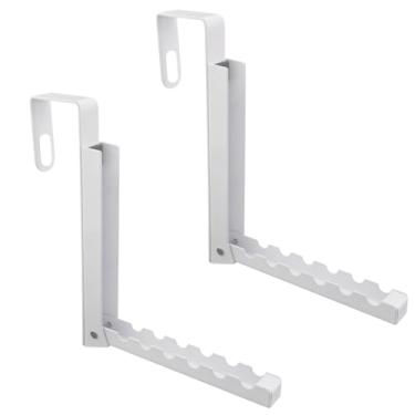 Imagem de LC LICTOP Pacote com 2 cabides dobráveis sobre a porta, serve para ganchos de ferro branco de 2,5 a 3,7 cm de espessura, cabideiro, gancho de porta para roupas, casaco, toalha, bolsa