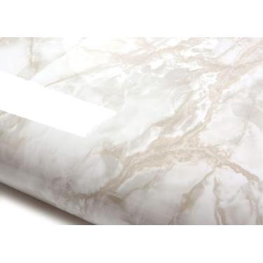 Imagem de ROSEROSA Descasque e cole papel de parede autoadesivo de mármore falso brilhante, acabamento de moldagem de espelho de bancada PGS4130