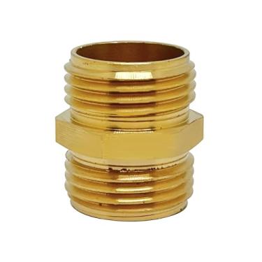 Imagem de 1 peça de adaptador de mangueira de jardim macho 3/10.2 cm GHT macho para 3/10.2 cm, adaptador de conversão de mangueira de jardim de latão