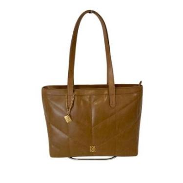 Imagem de Bolsa Rafitthy Caramelo Feminina em Material Sintético com Alça Dupla-Feminino