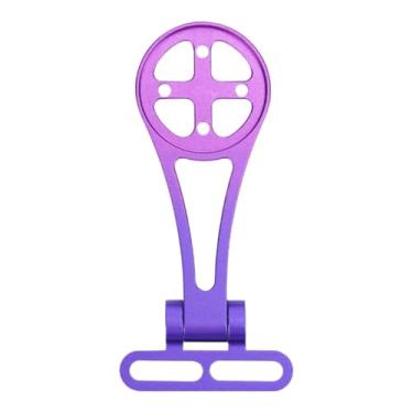 Imagem de Vaveren Suporte para computador de bicicleta frontal, suporte de extensão de haste de bicicleta, ângulo ajustável, para câmera, Gradiente Roxo