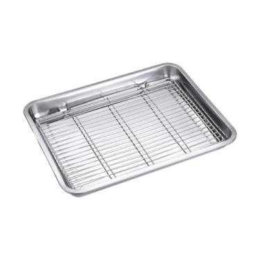 Imagem de Ｂｅｓｇａ Assadeira com grelha para forno, assadeira multiuso para biscoitos, escorredor de óleo para churrasco, restaurante, assar, fritar em casa