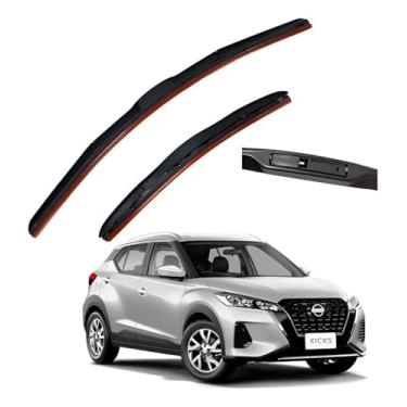 Imagem de Jogo Palheta Limpador De Parabrisa Nissan Kicks 2016 17 18 19 20 21 22 23 2024 Modelo Original