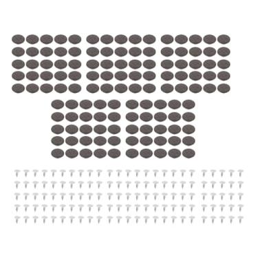 Imagem de 125 conjuntos de botões de calças 17mm 5 pétalas padrão de flor tampa parafuso pontiagudo combinação botões de rebite para cinto trench coat camisa material de aço inoxidável