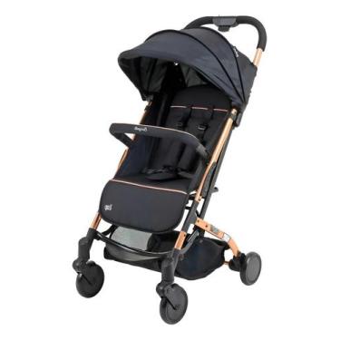 Imagem de Carrinho De Bebê Zap Metal Cobre Burigotto Compacto Dobrável Cor Preto