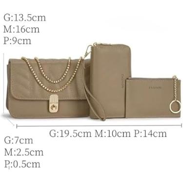 Imagem de Kit Bolsa Carteira de Festa Luxo, Conjunto Elegante para Eventos, Acessório Feminino