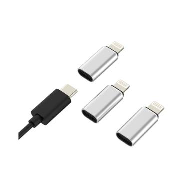 Imagem de Adaptador USB C fêmea para Lightning macho (pacote com 3) para iPhone 14 13 com certificação MFI para Apple para carregador de iPad tipo C, acessórios de cabo, conversor de carro, conector de