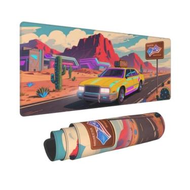 Imagem de CANFLASHION Tapete de mouse Grassland Highway, tapete de mesa de escritório 80 x 28 cm, mouse pad grande para jogos, XL estendido à prova d'água para computador com base de borracha antiderrapante