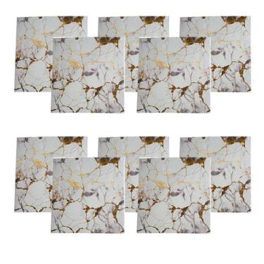 Imagem de Placa Adesiva Marmore 3D Kit 10 uni Autocolante Papel de Parede Quarto