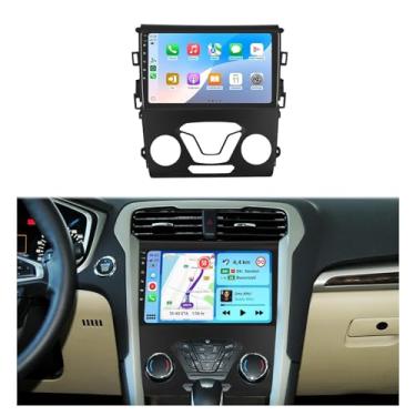 Imagem de Rádio 5GhzWiFi 8Core 4+64G para Ford Fusion Mondeo 2013-2019 estéreo automotivo com carplay sem fio Android Auto, tela sensível ao toque IPS 1280X720P, 5.0Bluetooth, DSP 46EQ, 59UIs, FM/RDS, SWC