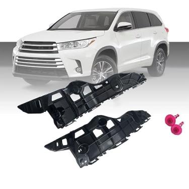 Imagem de CZJF 521450E080 521460E080 Suporte de para-choque dianteiro esquerdo e direito para Highlander 2017-2019 52145-0E080 52146-0E080 2 peças