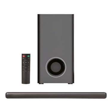 Imagem de Soundbar 3.1 Canais com Subwoofer, 180W RMS, Design Slim, Preto, 107cm, Controle Remoto, Conexão Óptica e Mini Jack